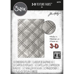 3-D Texture Fades Embossing Folder Quilted by Tim Holtz