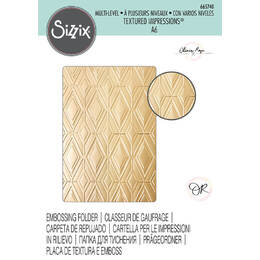 Sizzix Multi-Level Textured Impressions Embossing Folder - Rhombus Pattern by Olivia Rose 665740
