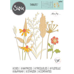 Sizzix Thinlits Die Set 8PK - Delicate Autumn Stems by Olivia Rose 665944