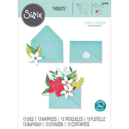 Sizzix Thinlits Die Set 13PK - Festive Envelope by Lisa Jones 665946
