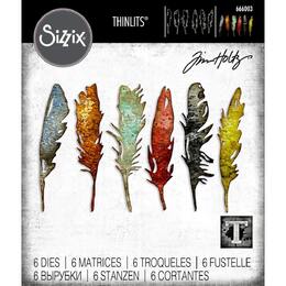 Sizzix Thinlits Die Set 6PK - Feathery by Tim Holtz 666003