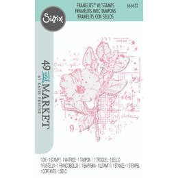 Sizzix Framelits Die Set & Stamp (1PK) - Floral Mix Cluster (By 49 And Market) 666632