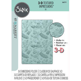 Sizzix 3D Textured Impressions A5 Embossing Folder - Pines by 49 and Market 666714