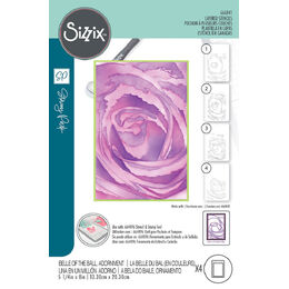 Sizzix A6 Stencil 4PK - Belle of the Ball, Adornment by Stacey Park 666841