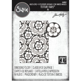 Sizzix Multi Level Textured Impressions Embossing Folder - Vault Lace by Tim Holtz 666865