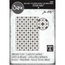 Sizzix Multi Level Textured Impressions Embossing Folder - Vault Diamonds by Tim Holtz 666867