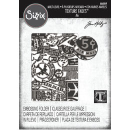 Sizzix Multi Level Textured Impressions Embossing Folder - Vault Airmail by Tim Holtz 666869