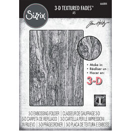 Sizzix 3D Texture Fades Embossing Folder - Lumber Large/A5 by Tim Holtz 666884