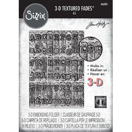 Sizzix 3D Texture Fades Embossing Folder - Typewriter Large/A5 by Tim Holtz 666885
