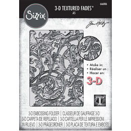 Sizzix 3D Texture Fades Embossing Folder - Entangled Large/A5 by Tim Holtz 666886