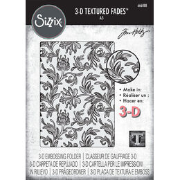 Sizzix 3D Texture Fades Embossing Folder - Botanical Large/A5 by Tim Holtz 666888