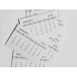 House of Paper 2025 Mini Calendar Tabs 10/pk
