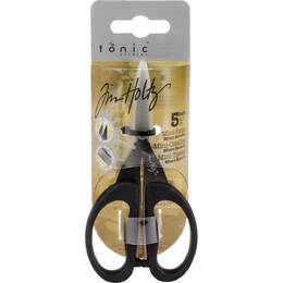 Tim Holtz Non-Stick Titanium Micro Serrated Mini Snips 5"