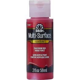 Plaid FolkArt Multi-Surface Satin Acrylic Paint 2oz - Engine Red