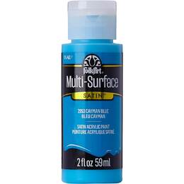 Plaid FolkArt Multi-Surface Satin Acrylic Paint 2oz - Cayman Blue
