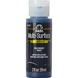 Plaid FolkArt Multi-Surface Satin Acrylic Paint 2oz - Midnight