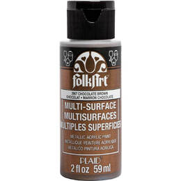 Plaid FolkArt Multi-Surface 2oz - Metallic Chocolate Brown