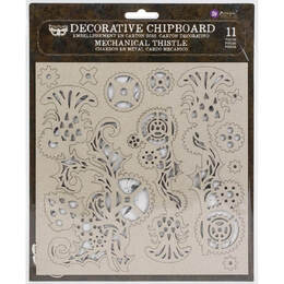 Finnabair Decorative Chipboard - Mechanical Thistle, 11/Pkg