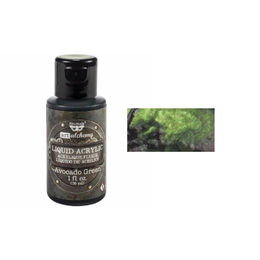 Finnabair Art Alchemy Liquid Acrylic Paint 1 Fluid Oz - Avocado Green