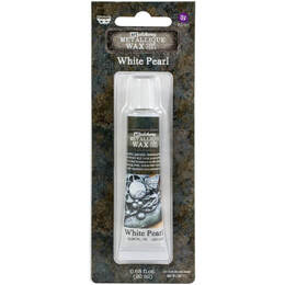 Finnabair Art Alchemy Metallique Wax .68 oz - White Pearl