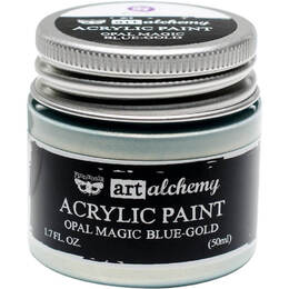 Finnabair Art Alchemy Opal Magic Acrylic Paint 1.7 Fl Oz - Opal Magic Blue/Gold