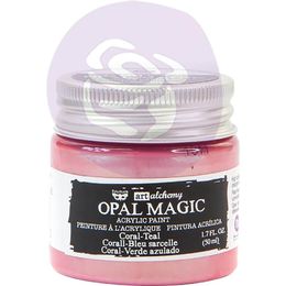 Finnabair Art Alchemy Opal Magic Acrylic Paint 1.7 Fl Oz - Coral/Teal