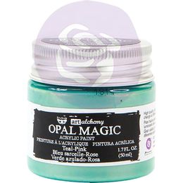 Finnabair Art Alchemy Opal Magic Acrylic Paint 1.7 Fl Oz - Teal/Pink