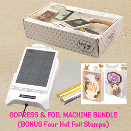 GoPress & Foil Machine V2 Value Kit with Metal Shim & 2 hotfoil stamps