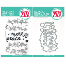 Avery Elle Clear Dies &  Stamp Bundle - Peaceful Pines 1828