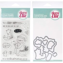 Avery Elle Clear Dies & Stamps Set - Santa Bear 1937