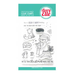 Avery Elle Clear Stamp - Santa Bear AE1937