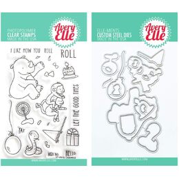Avery Elle Clear Dies & Stamps Set - Unicycle AE2015