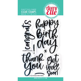 Avery Elle Clear Stamp - Bold Greetings AE2213