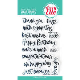 Avery Elle Clear Stamp - More Sentiments AE2214
