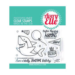Avery Elle Clear Stamp - Jawsome Wishes AE2218