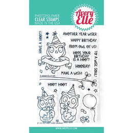 Avery Elle Clear Stamp - Hoot Hoot Hooray AE2220