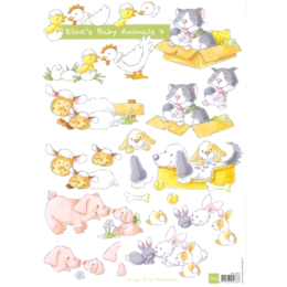 Marianne Design 3D Cutting Sheets -Eline's Baby Animals 4 AK0042