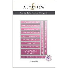 Altenew Dies - One-Go: Solid Sentiment Strips ALT10479