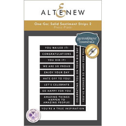 Altenew Press Plate - One-Go: Solid Sentiment Strips 2 ALT10797