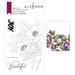 Altenew Clear Stamps - Paint-A-Flower: Paeonia Japonica Outline ALT4290