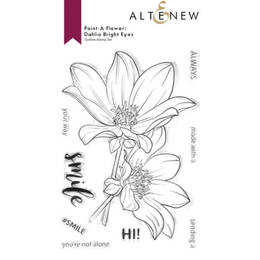 Altenew Clear Stamps - Paint-A-Flower: Dahlia Bright Eyes Outline ALT6864