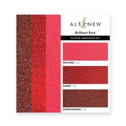 Altenew Glitter Gradient Cardstock Set - Brilliant Red