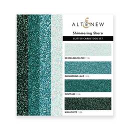 Altenew Glitter Gradient Cardstock Set - Shimmering Shore (4 Colors, 16sheets)