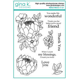 Gina K Designs Clear Stamps - Perfect Protea