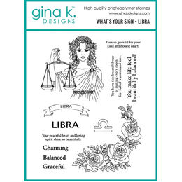 Gina K Designs Clear Stamps - What's Your Sign- Libra