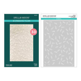 Spellbinders 3D Embossing Folder and Stencil - Dancin' Christmas Friends Collection - Layered Holiday Lights BD-0886