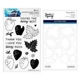 Spellbinders Clear Stamps & Die Set - Berry Best (by Simon Hurley) BD-0954