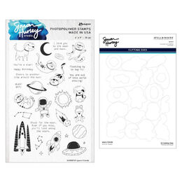 Simon Hurley Stamp & Dies - Space Friends BD-0956