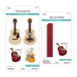 Spellbinders Bundle Dies - Bibi's Musical Notes Collection - Majestic Guitar Box Creator (by Bibi Cameron) BD-0978