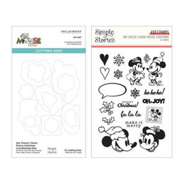 Spellbinders Clear Stamps & Die Set - Say Cheese Classic Mouse Christmas (by Simple Stories) BD-1003